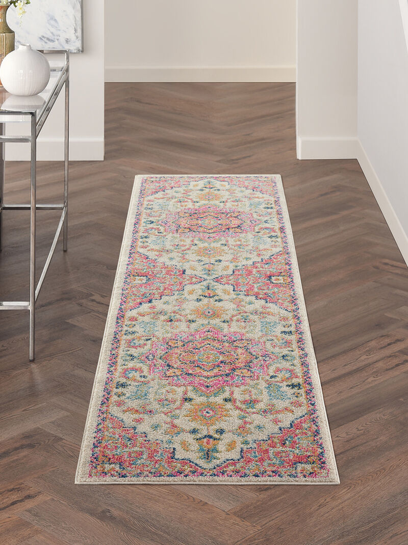 Passion PSN25 Ivory/Pink 2'2" x 7'6" Rug image number 7