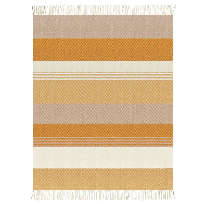 Festivity wool throw yellow