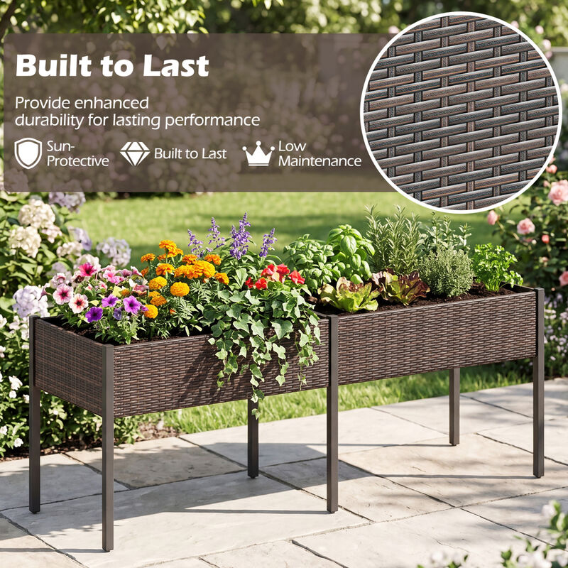 Raised Garden Bed with Legs and Removable Liner for Herbs and Vegetables image number 3