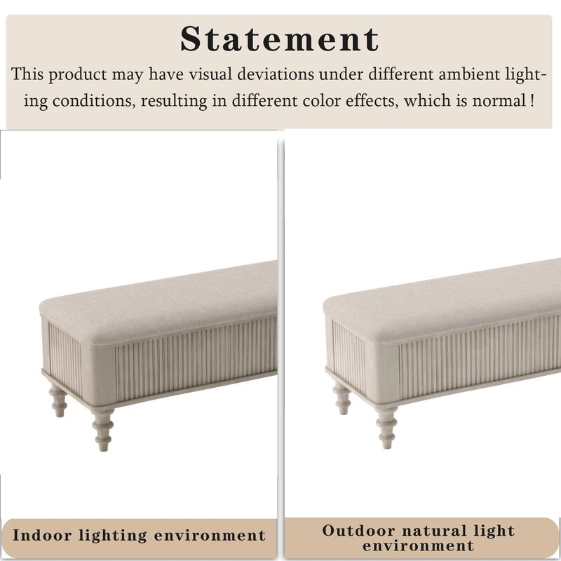 Frigob Storage Ottoman Bench image number 4