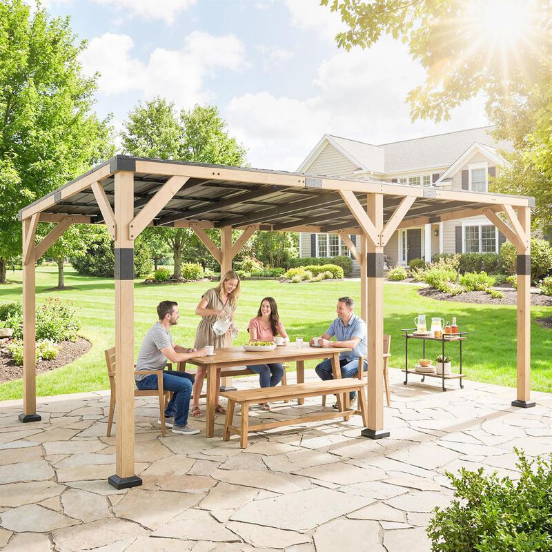 Hivvago Hardtop 10x20 Outdoor Gazebo Pergola image number 7