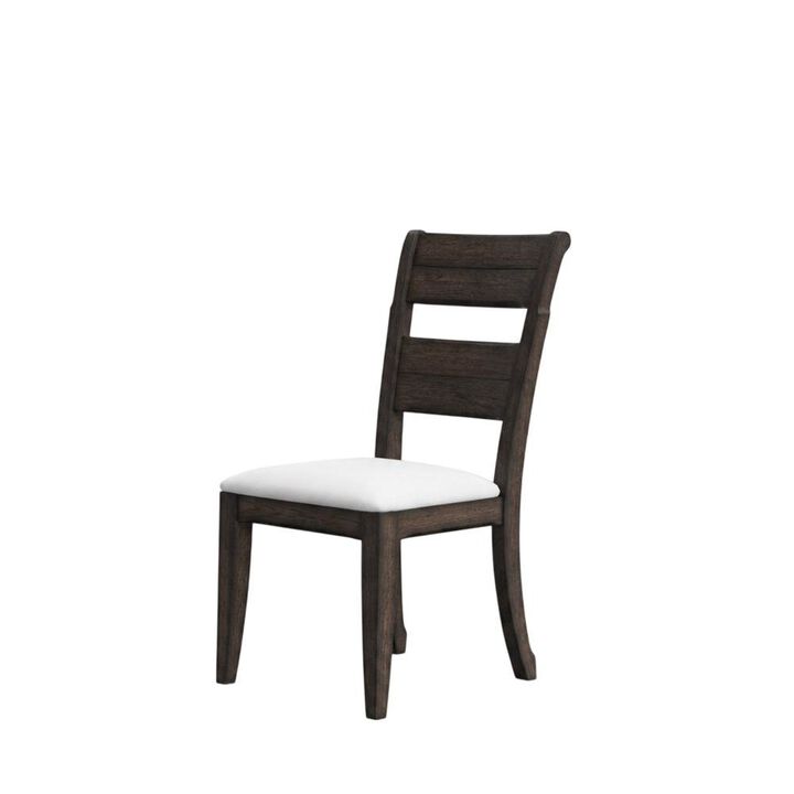 FurniFact Solid Rubberwood Desk Chair with Elm Veneer Back for Dining Room