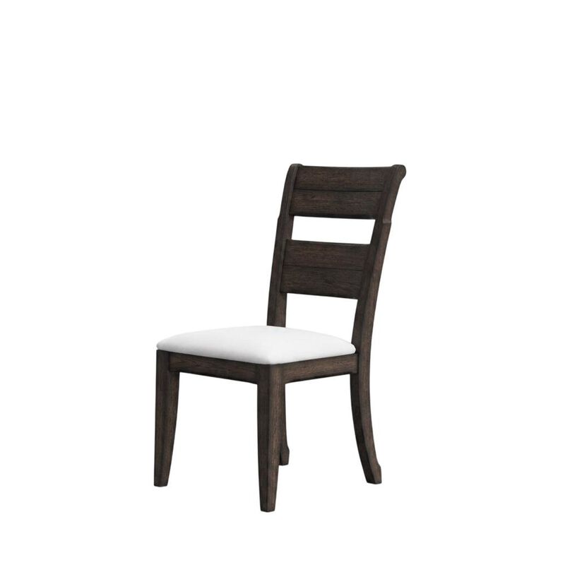 FurniFact Solid Rubberwood Desk Chair with Elm Veneer Back for Dining Room image number 1
