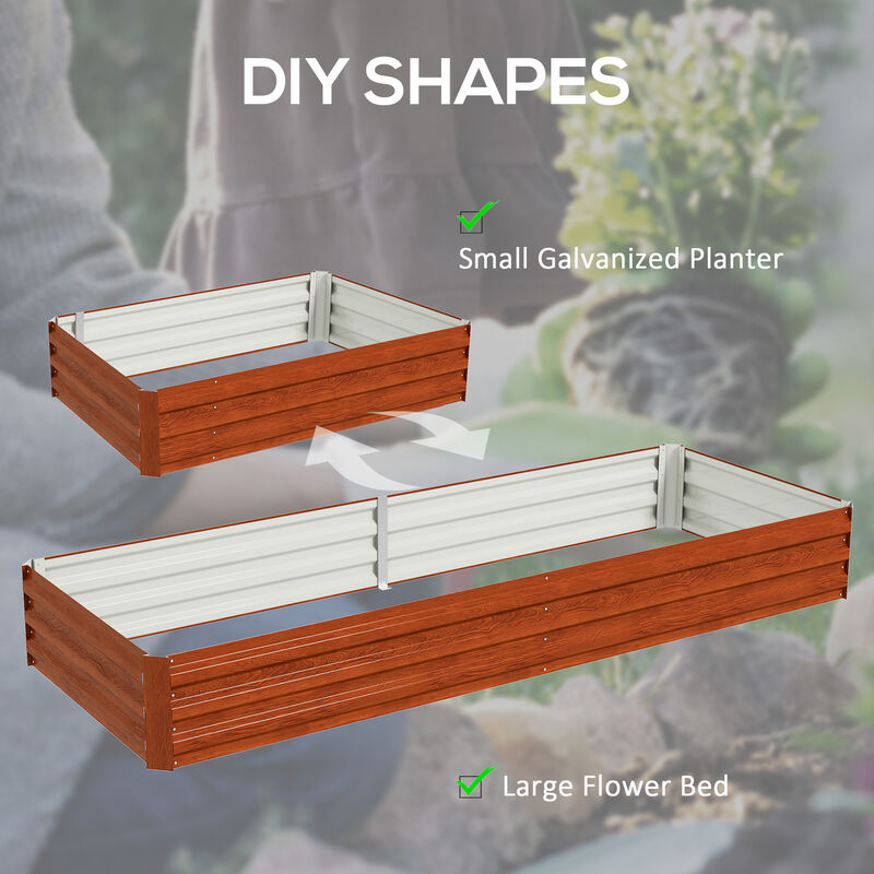 Hivvago Raised Garden Bed 95" x 36" Galvanized Metal Planter image number 4