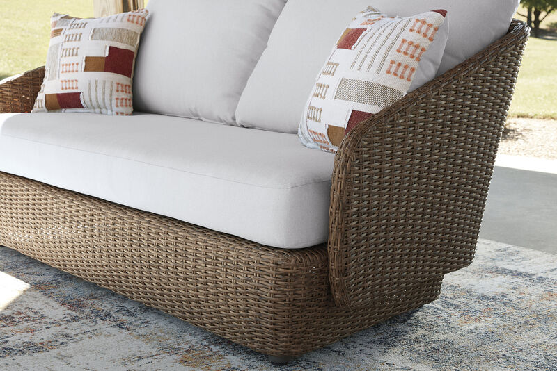 Cardiff Beach Outdoor Loveseat and Swivel Chairs Set of 3 image number 3