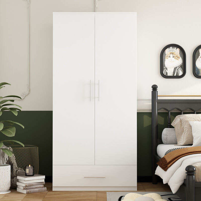 31.5"W x 66.9"H Wardrobe Armoire For Bedroom Saving Saving