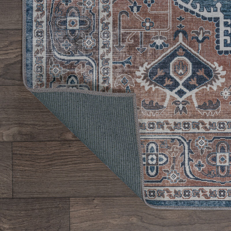 Alacati Ogee Medallion Machine-Washable Area Rug