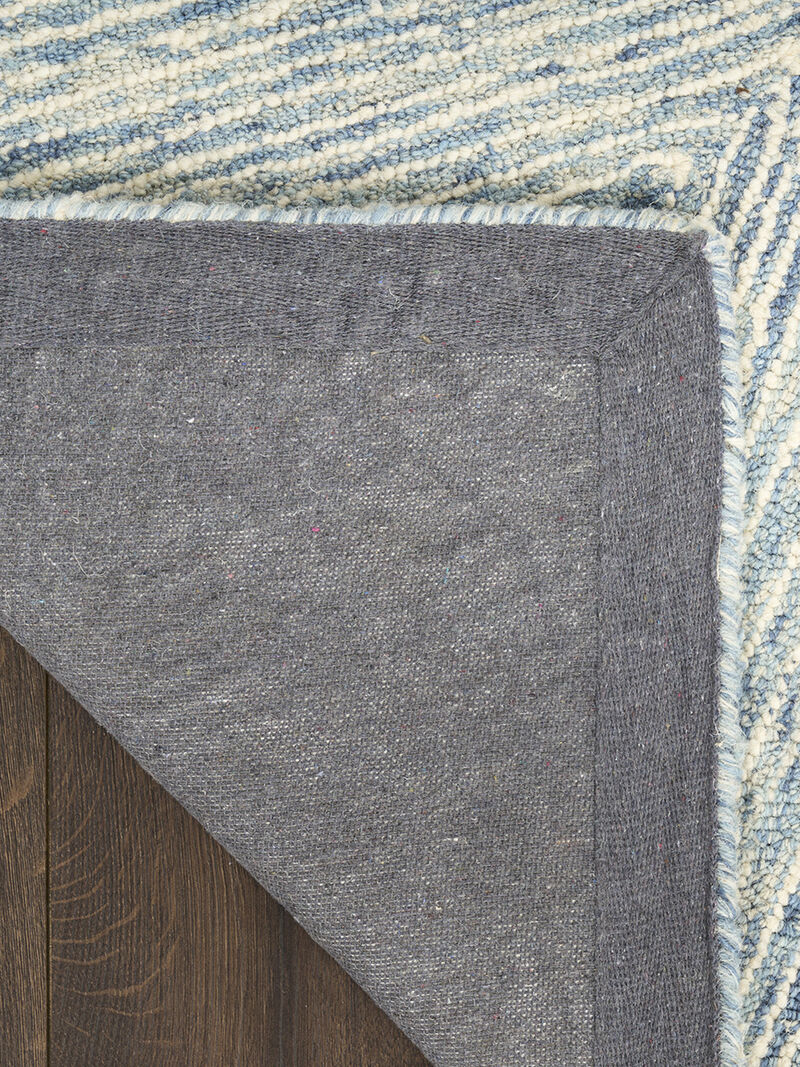 Pure Angles ANG01 Ivory/Blue 5'3" x 7'3" Rug image number 3
