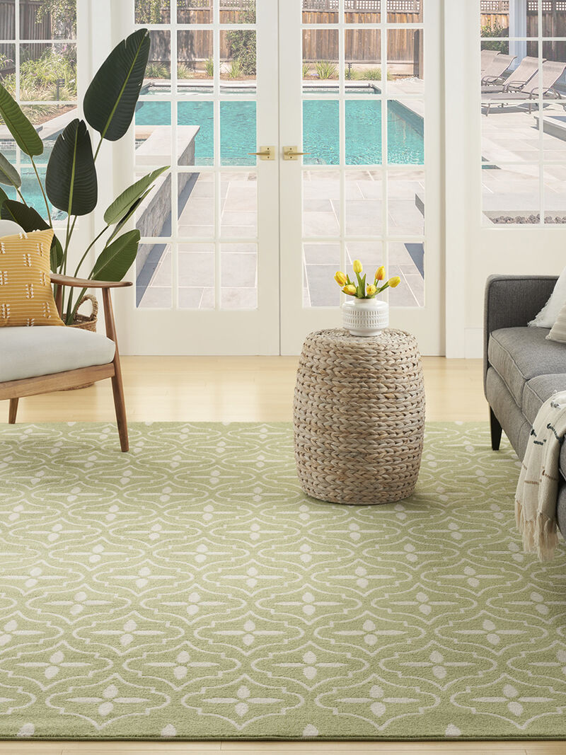 Nourison Essentials NRE04 Green/Ivory 6' x 9' Rug