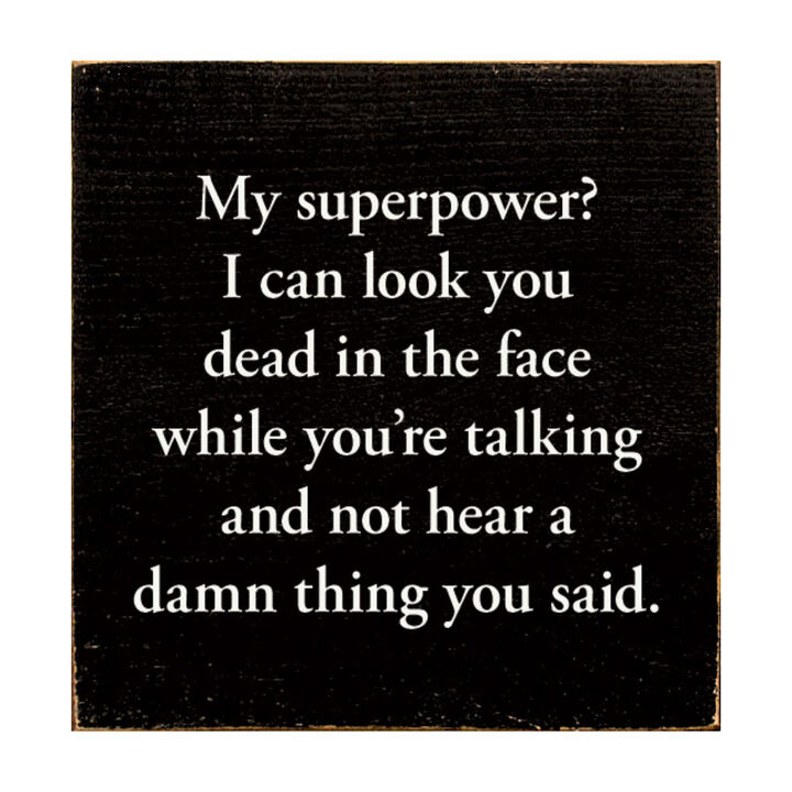 Funny Sarcastic Wooden Sign Wall Decor for Home or Office