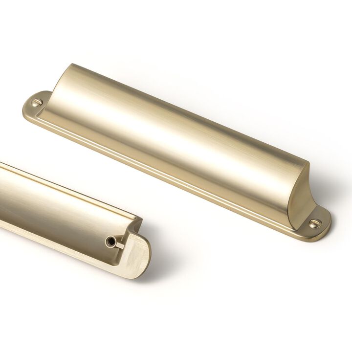 Goo-Ki 6 Pack Champagne Bronze Cabinet Cup Pulls Bin Drawer Pull 5.04""(128mm) c-c Kitchen Hardware,Modern Zinc Alloy Bar Cabine