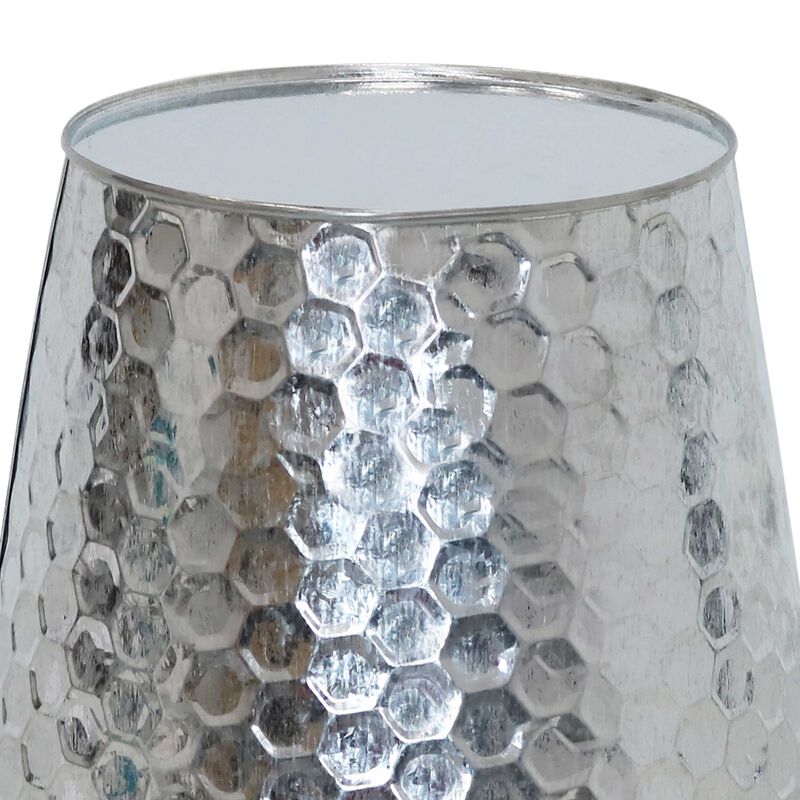Sunnydaze Set of 4 Steel Buckets with Hexagon Pattern
