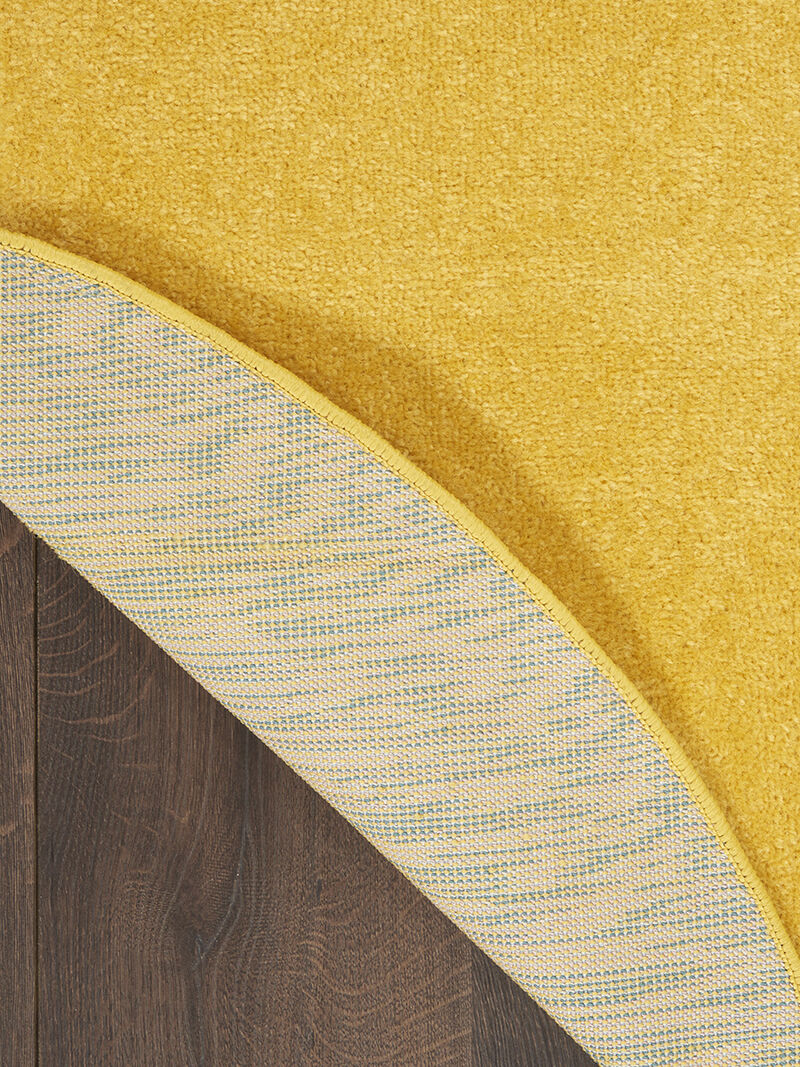 Nourison Essentials NRE01 Yellow 6' x Round Rug