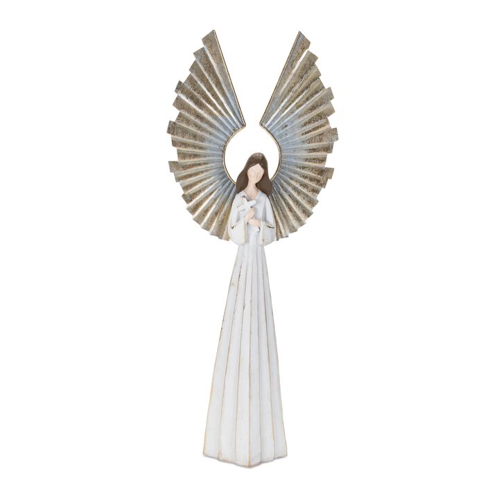 Holiday Angel Statue for Christmas Tabletop, Mantel, or Entryway Display