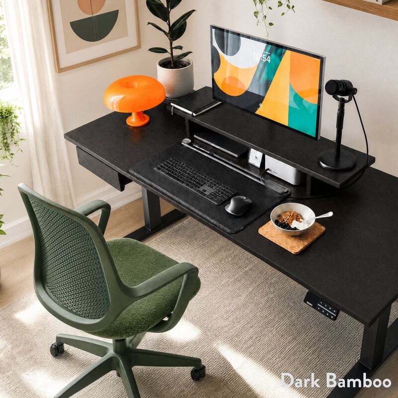 Desky Dual Bamboo Sit Stand Desk image number 4