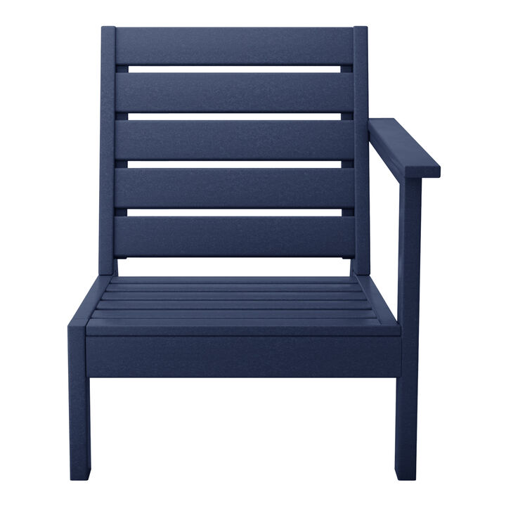 WestinTrends Outdoor Patio HDPE Right Arm Facing Deep Seating Corner Chair