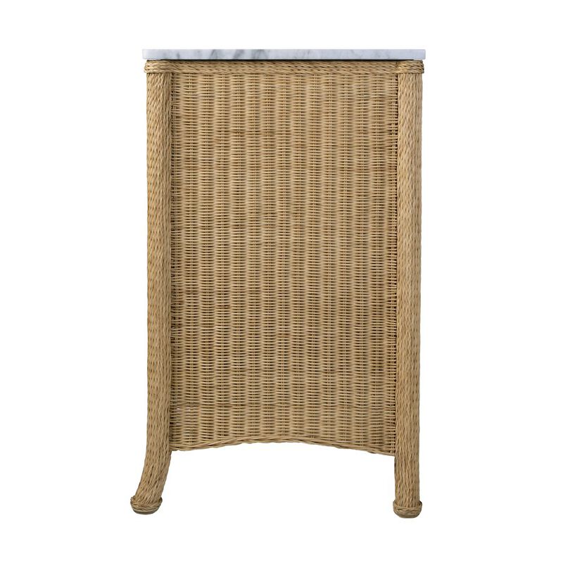 Butler Specialty McLean 42 in. W Marble Top and Rattan 2 Drawer Single Bathroom Vanity, image number 6