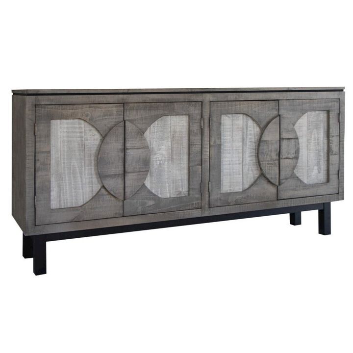 Crafter and Weavers Malta Two-Tone Solid Wood Sideboard / Console - Gray