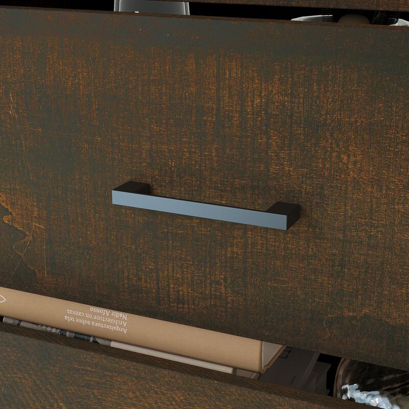 FUFU&GAGA 5-Drawer Chest for Bedroom Storage, (23.6" W x 15.7" D x 45.3" H), White