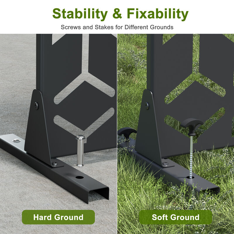 47*72 Garden Fence Outdoor Privacy Screen  in Black