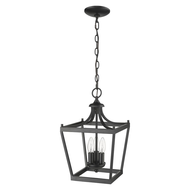 Hivvago Vintage Black Metal Tapered Hanging Light