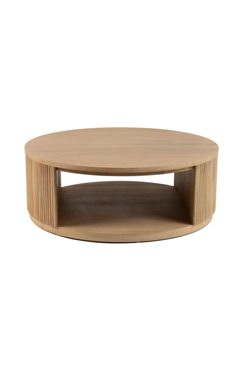Natural Acacia Round Coffee Table | OROA Modern Jacobson image number 2