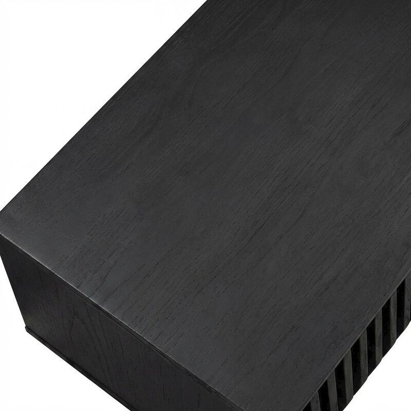 Black Wall Mount TV Stand with Sturdy Construction and Storage Space image number 5