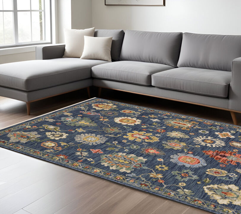 HomeRoots Oriental Area Rug With Fringe