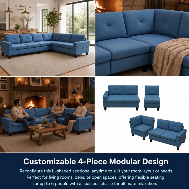Jirji Modular L-Shaped Sectional Sofa image number 3