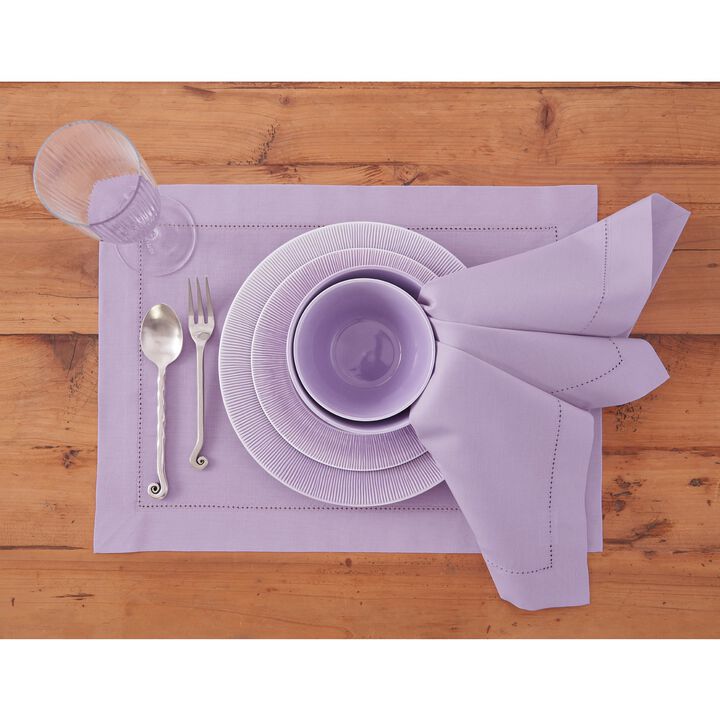 Cotton Linen Dinner Napkins - Cotton Linen Hemstitch