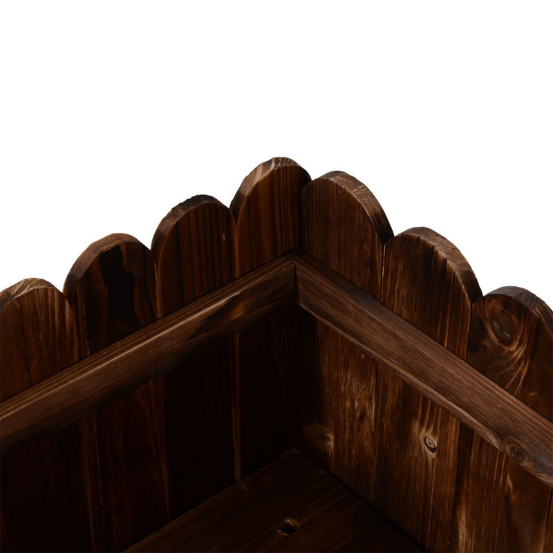 Hivvago Raised Garden Planter Box 40 x 16 x 12" Wooden Design image number 6