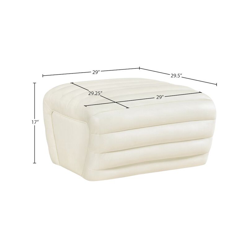 Meridian Furniture Vega Vegan Leather Ottoman