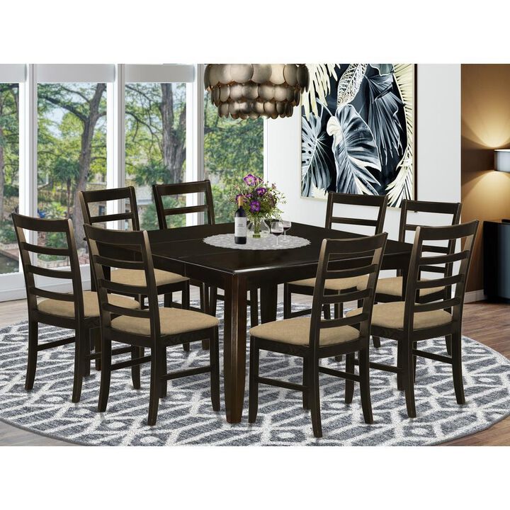 9 Pc Dining room set-Square 54" Gathering Table and 8 Stools