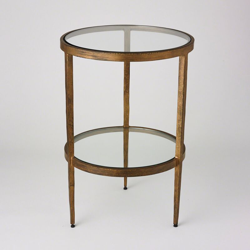 Laforge Two-Tier Side Table- Gold