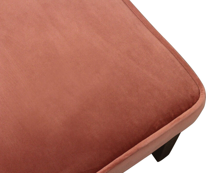 HomeRoots Set of Two Blush and Brown Upholstered Velvet Dining Parsons Chairs image number 4