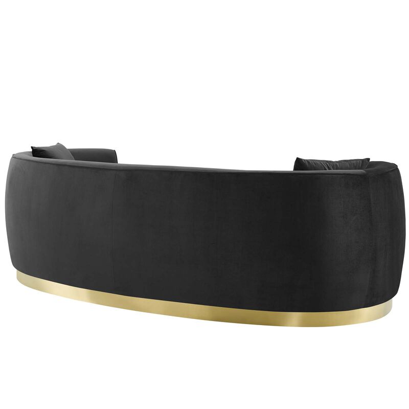 Resolute Curved Performance Velvet Sofa image number 4