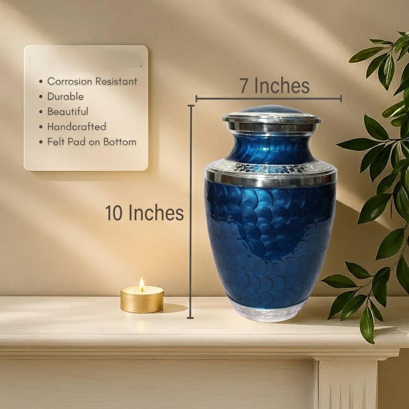 silver-toned accents urn image number 6