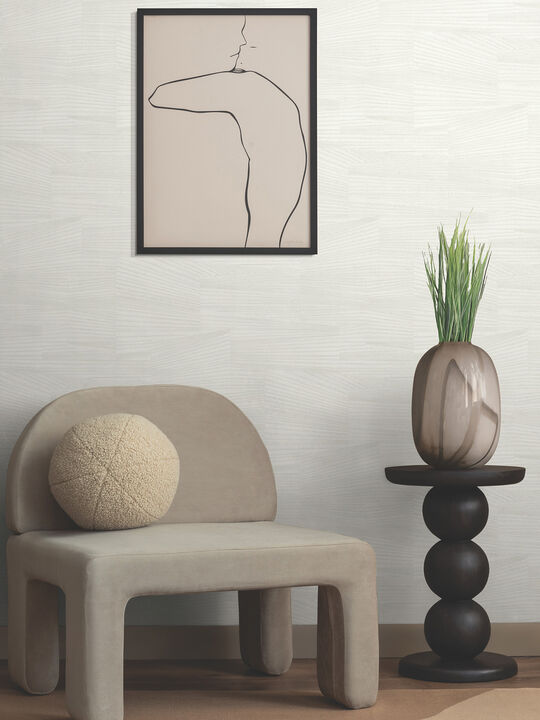 Higher Ground Geo Alabaster Wallpaper
