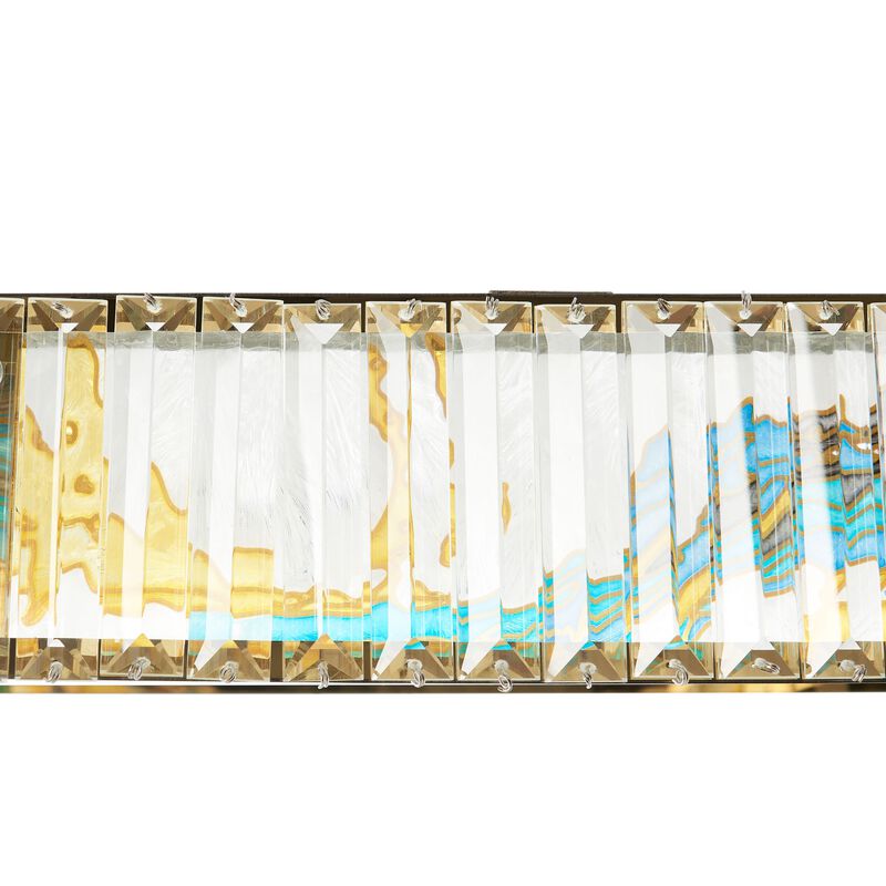 Boeseman's Chandelier Colorful Crystal Integrated LED CC Technology 1 Tier, Squoval