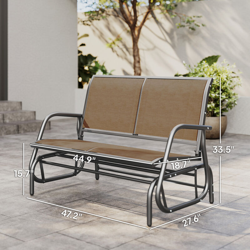Hivvago Patio Double Swing Rocking Chair Loveseat image number 2