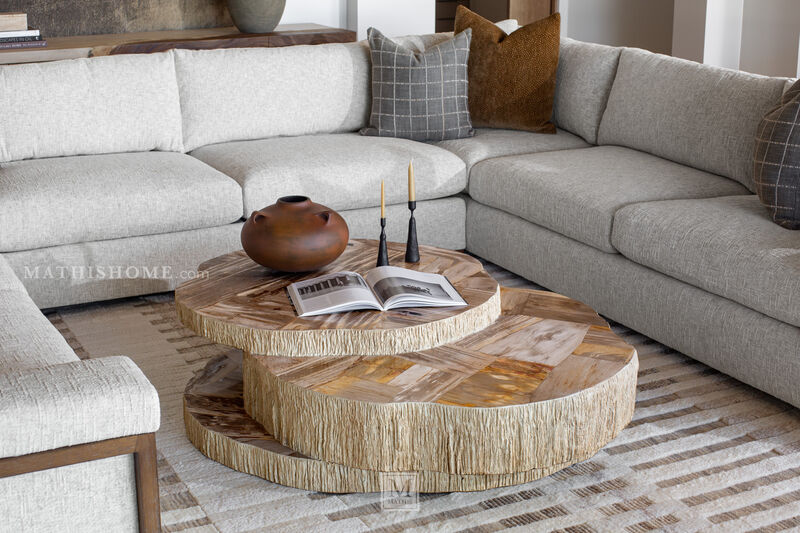 Val Verde Petrified Wood Stacked Cocktail Table image number 3