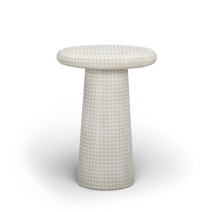 Monica Tiled Pattern Indoor / Outdoor Tall Side Table