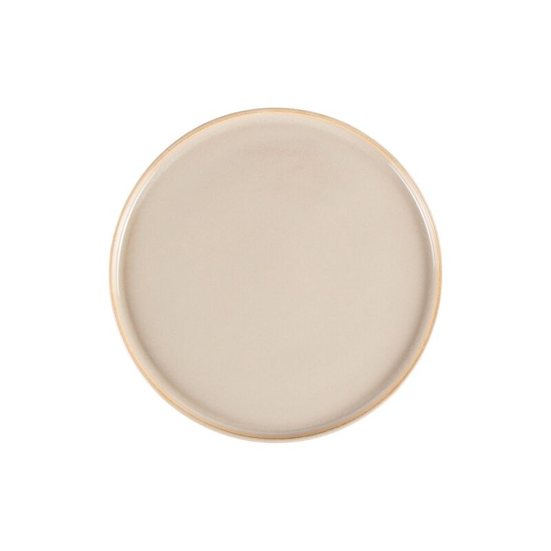 Sand dia.11" Round Beige Porcelain Plate