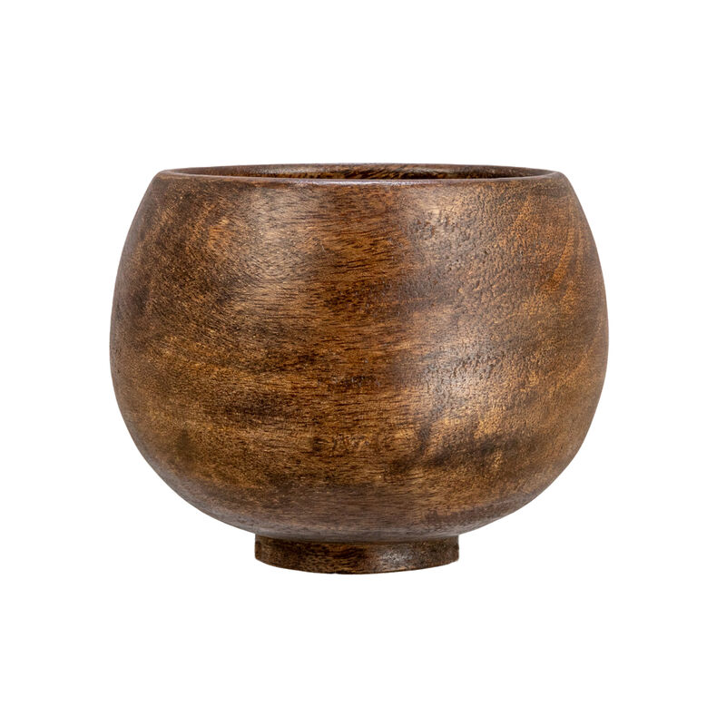 Mango Wood Bowl, Walnut Finish image number 3