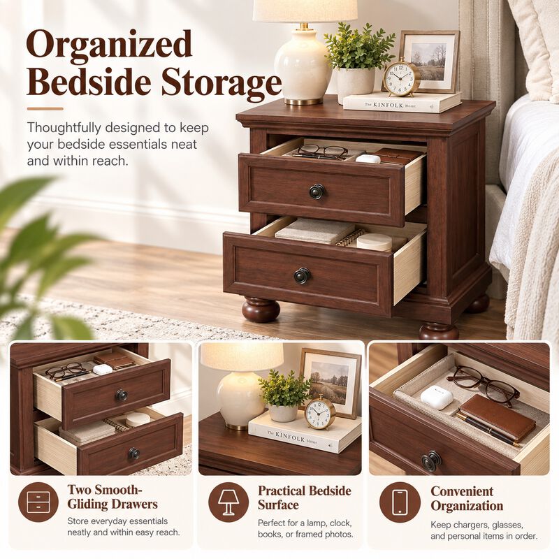 Caldrivique 2-Drawer Nightstand image number 3