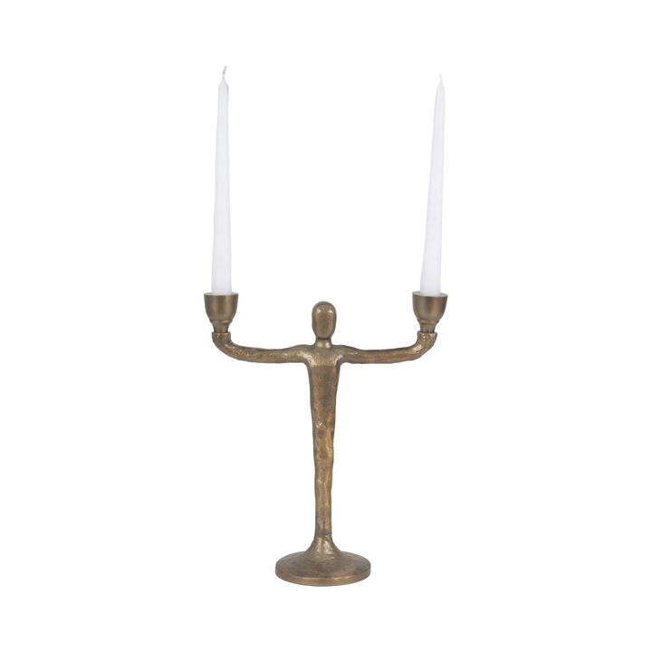 Metal 12" 2 Taper Candelabra