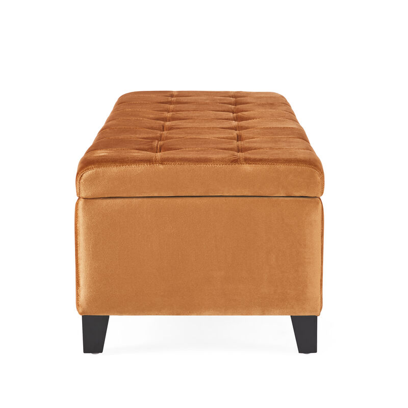 Merax Storage Ottoman,Rectangular Ottoman Bench,Upholstered Storage Bench