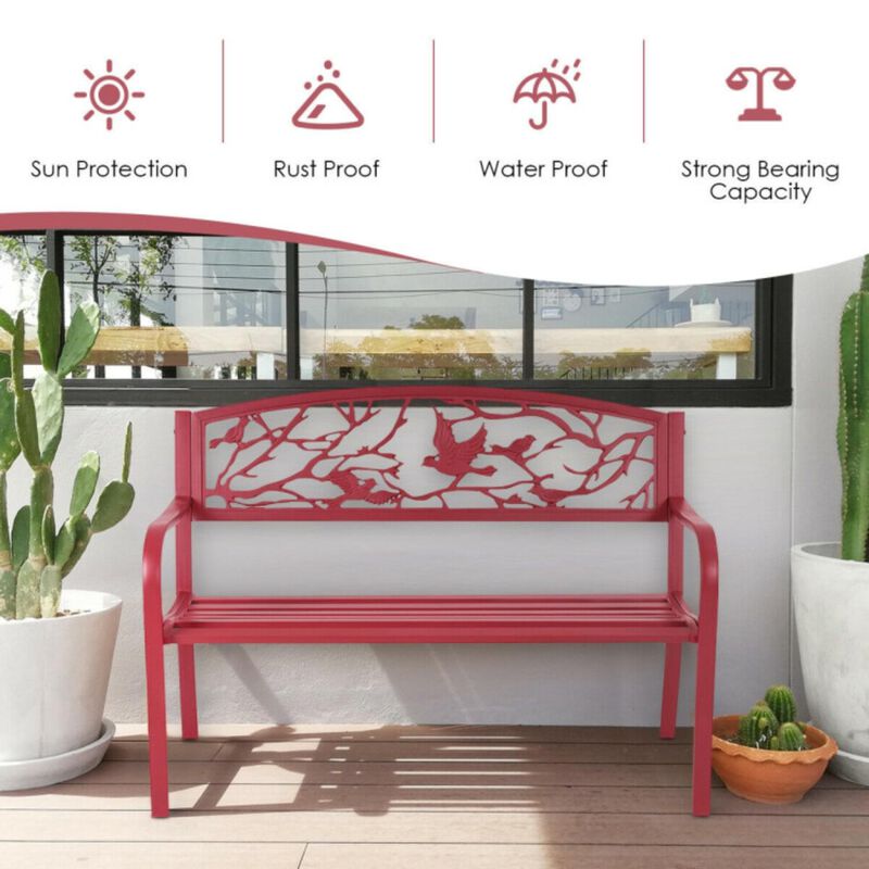 Hivvago Patio Garden Bench Park Yard Outdoor Furniture