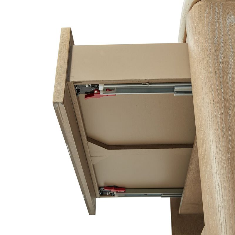 Transitional Elements Two Drawer Nightstand with Rope Fronts image number 4