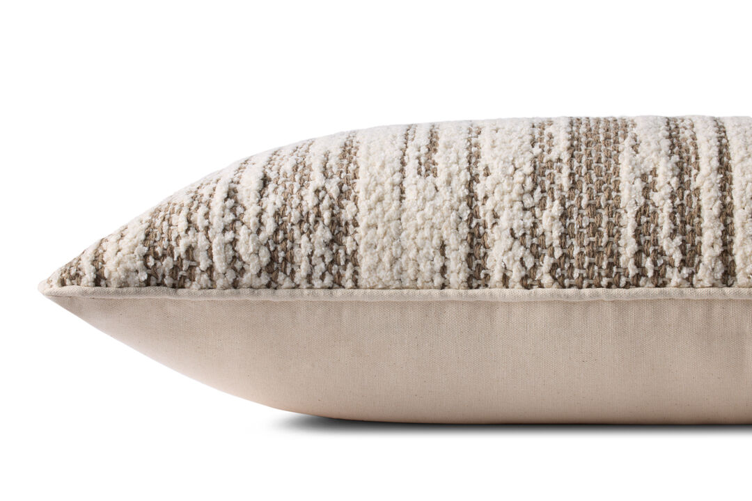 PLL0141 Dark Taupe/Ivory 13''x35'' Cover w/Poly Pillow
